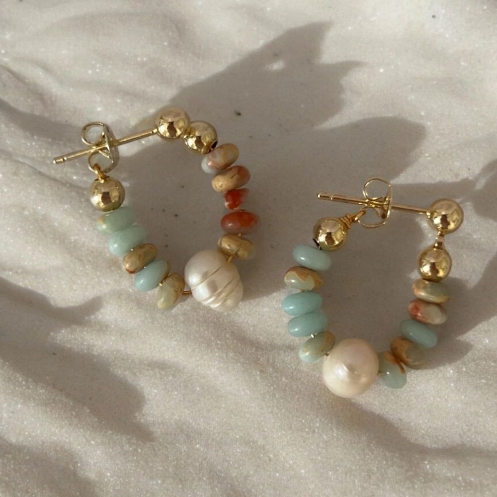 Vintage style hoop earrings N282
